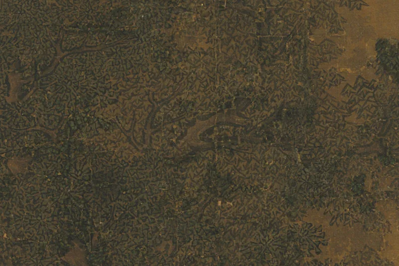 李唐《仙岩采药》团扇页局部 (3)