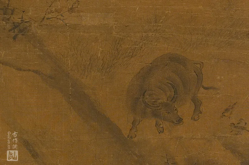 李唐画牛《山径休犍》 (1)