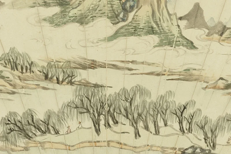 丁云鹏山水扇面局部-03