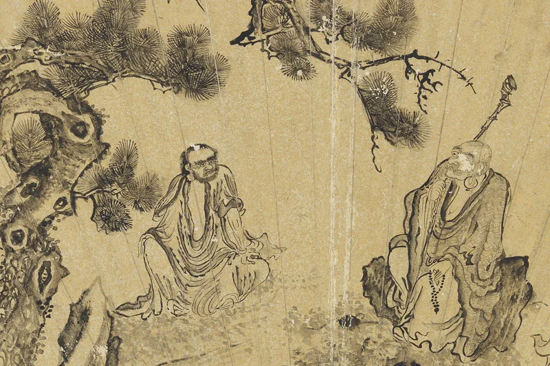 丁云鹏山水扇面局部-05