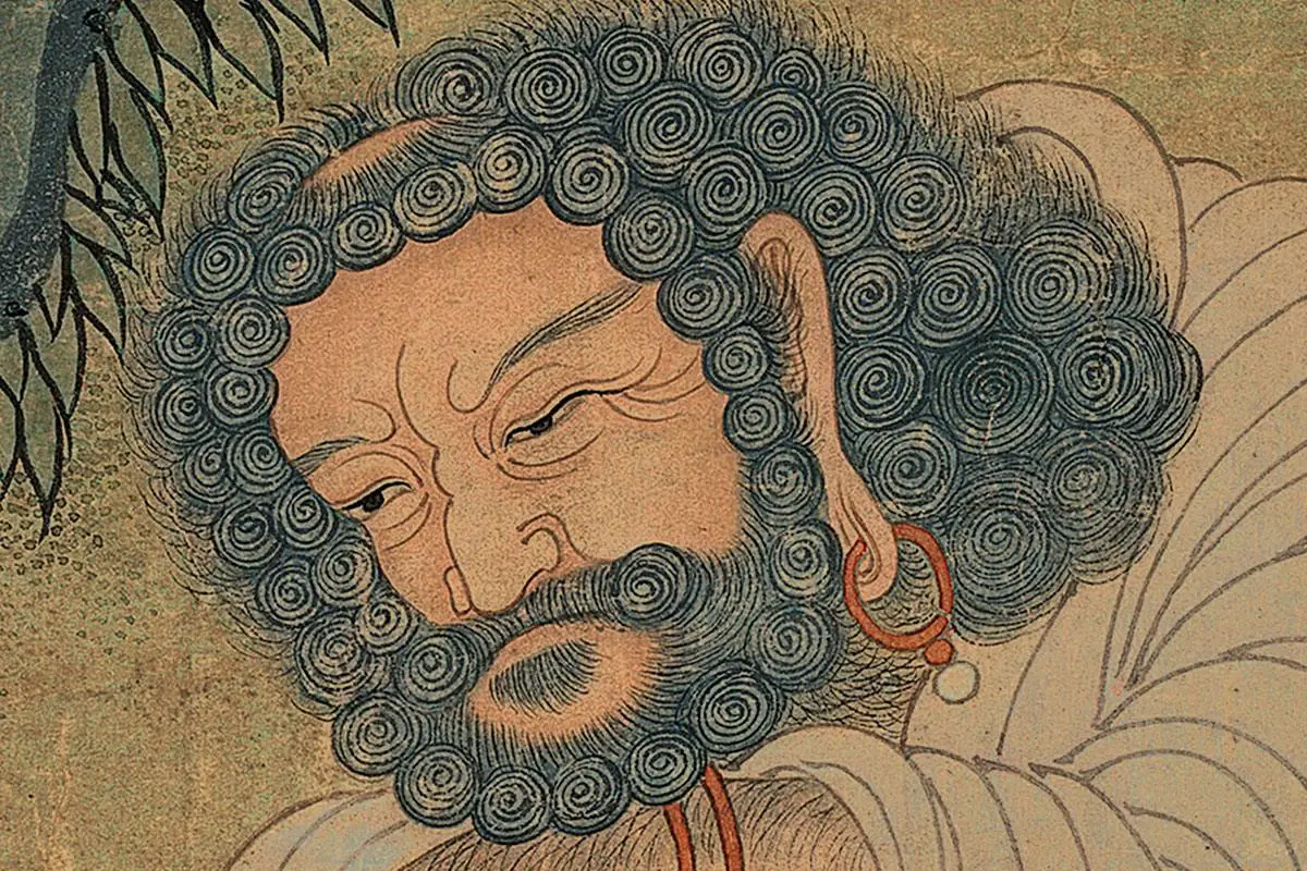 丁云鹏《释迦牟尼图》轴局部 (1)