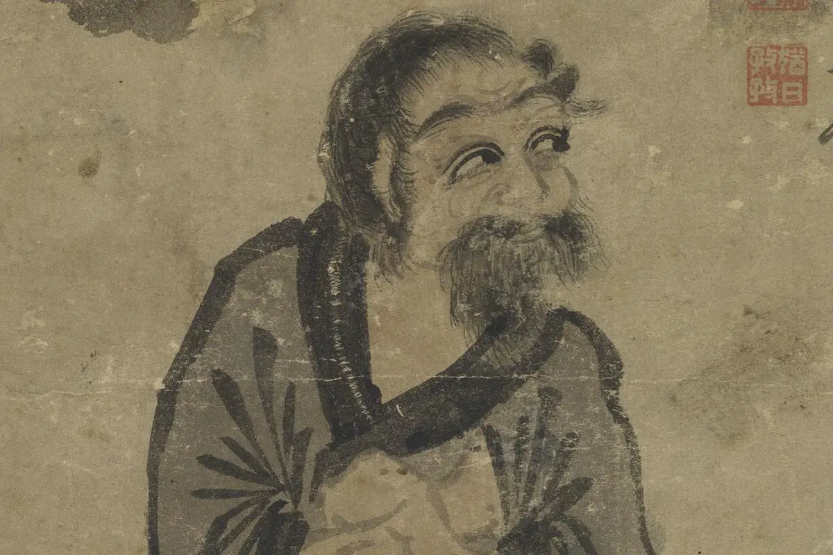 杨维桢绘画《铁笛图》局部 (3)