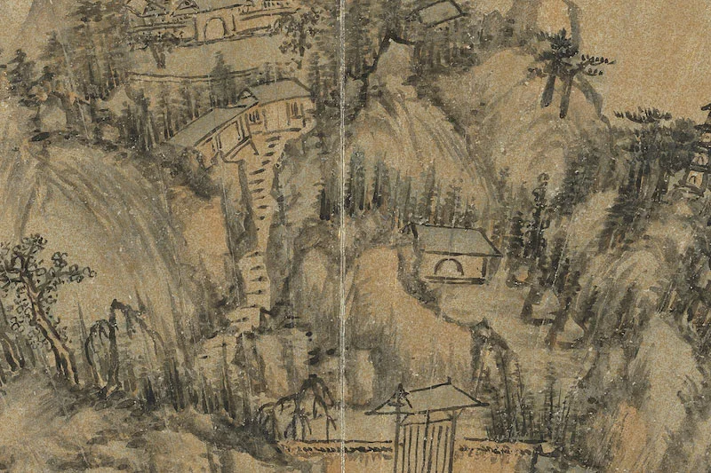 丁云鹏山水扇面局部-04