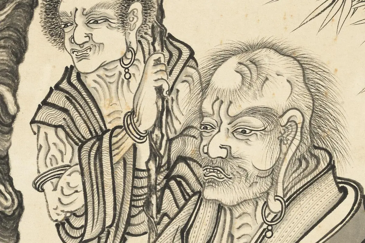 丁云鹏《画应真像》轴局部 (4)