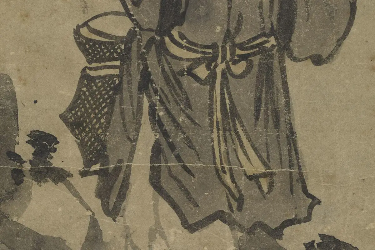 杨维桢绘画《铁笛图》局部 (4)