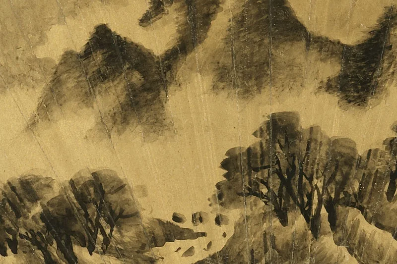 丁云鹏山水扇面局部-06