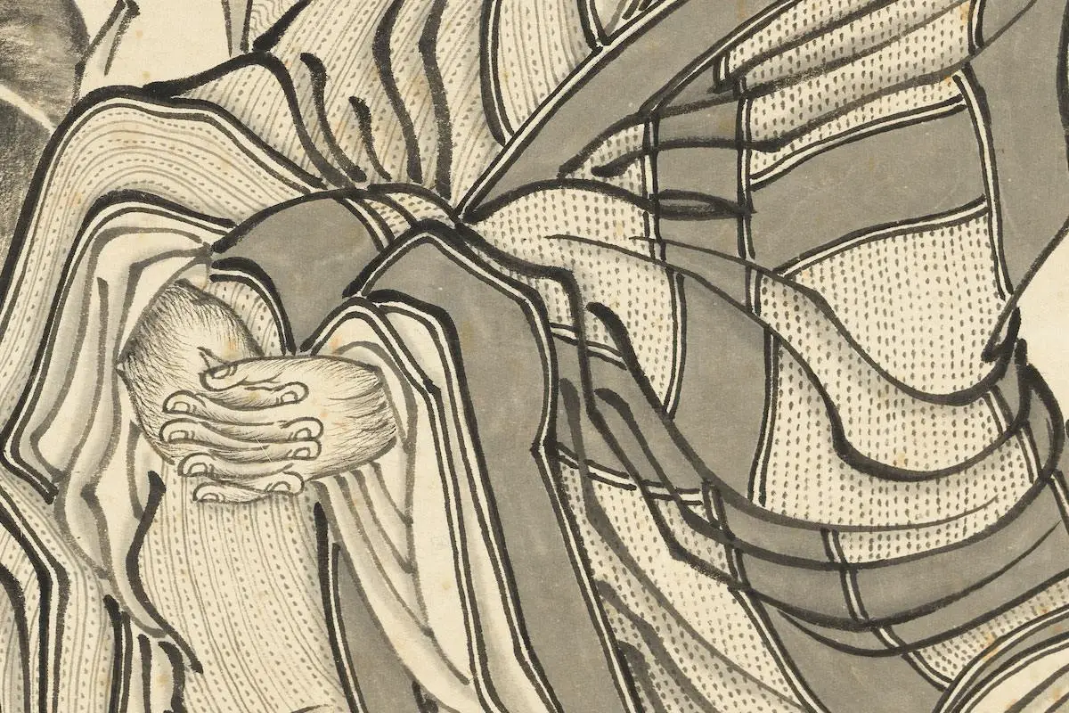 丁云鹏《画应真像》轴局部 (5)