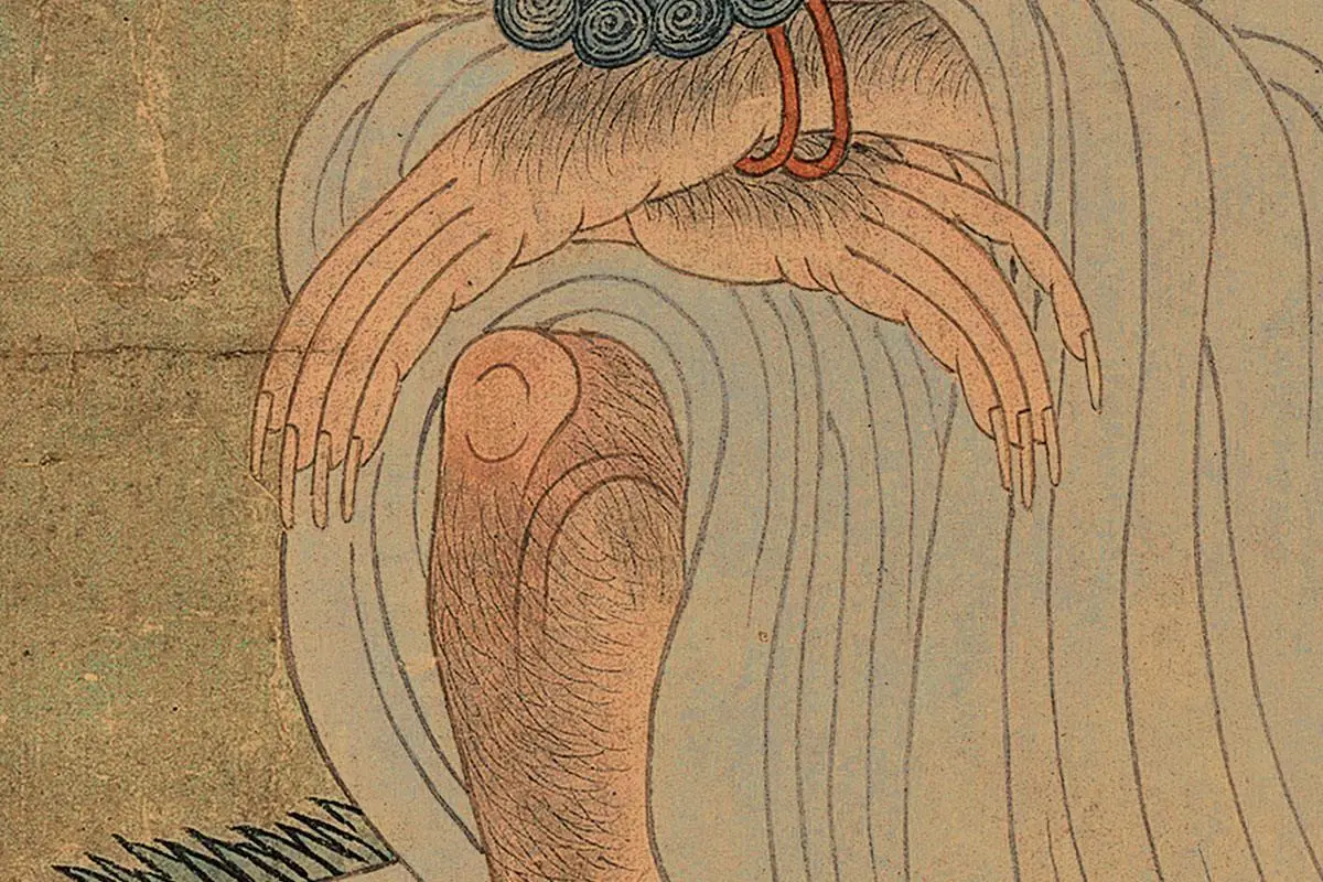 丁云鹏《释迦牟尼图》轴局部 (2)