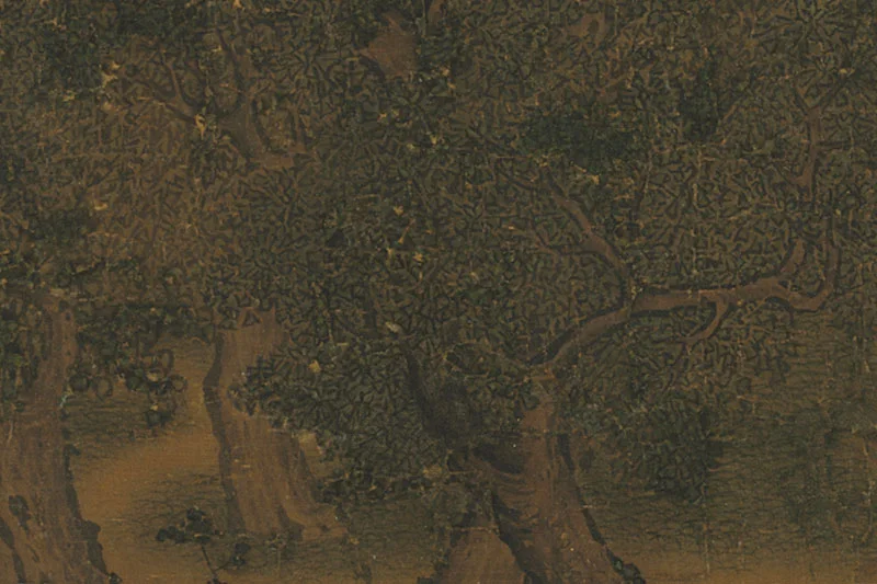 李唐《仙岩采药》团扇页局部 (2)