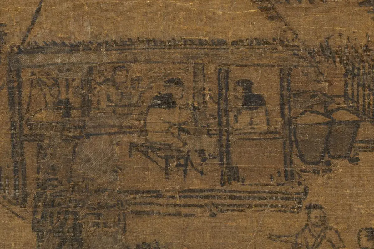 李唐《雪江图》局部 (1)