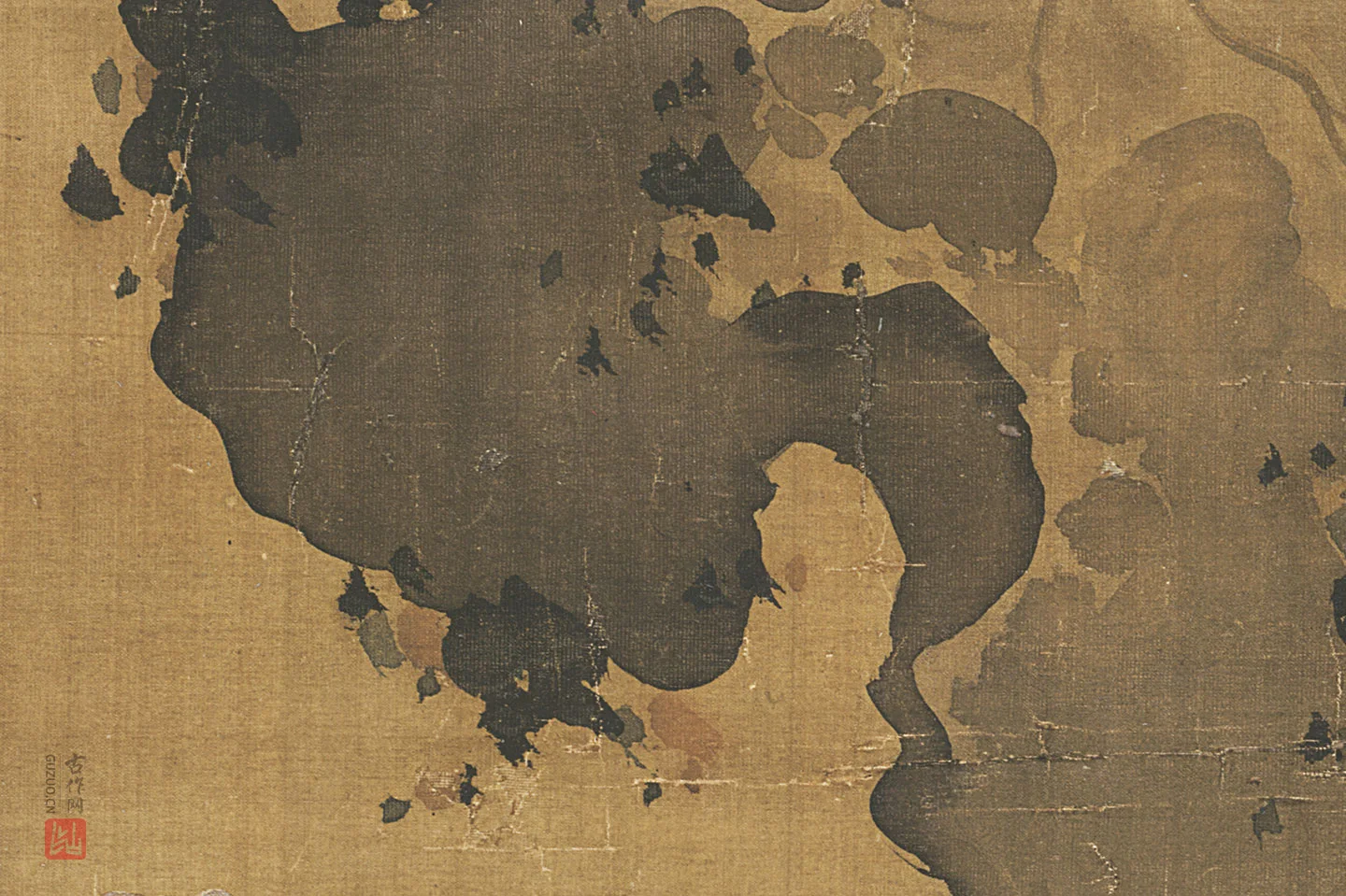 明·吕纪《狮头鹅图》高清大图局部 (6)