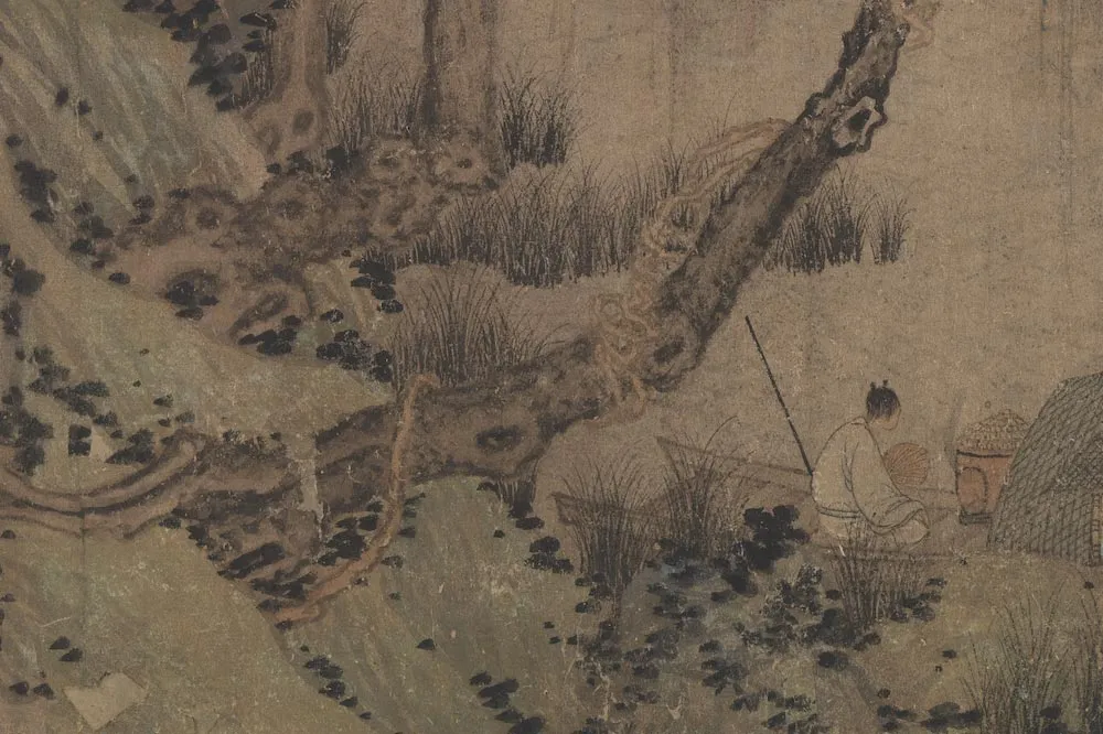 赵雍山水人物画《红叶疏篷》 (3)