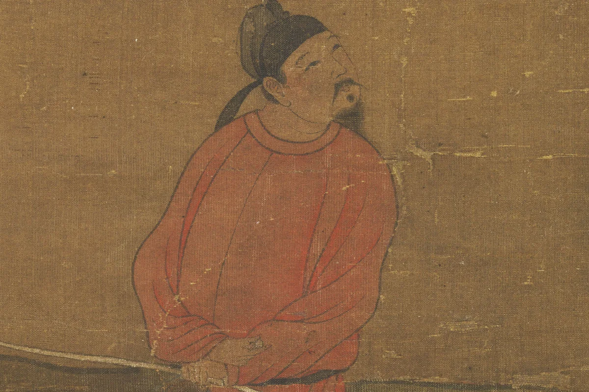 赵雍《春郊游骑图》局部 (1)