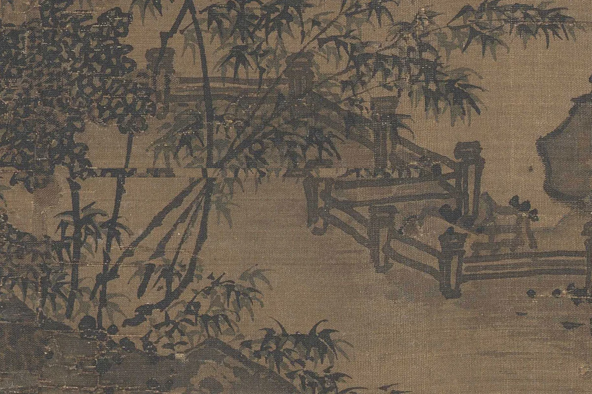 南宋·夏圭《梧竹溪堂》局部 (2)