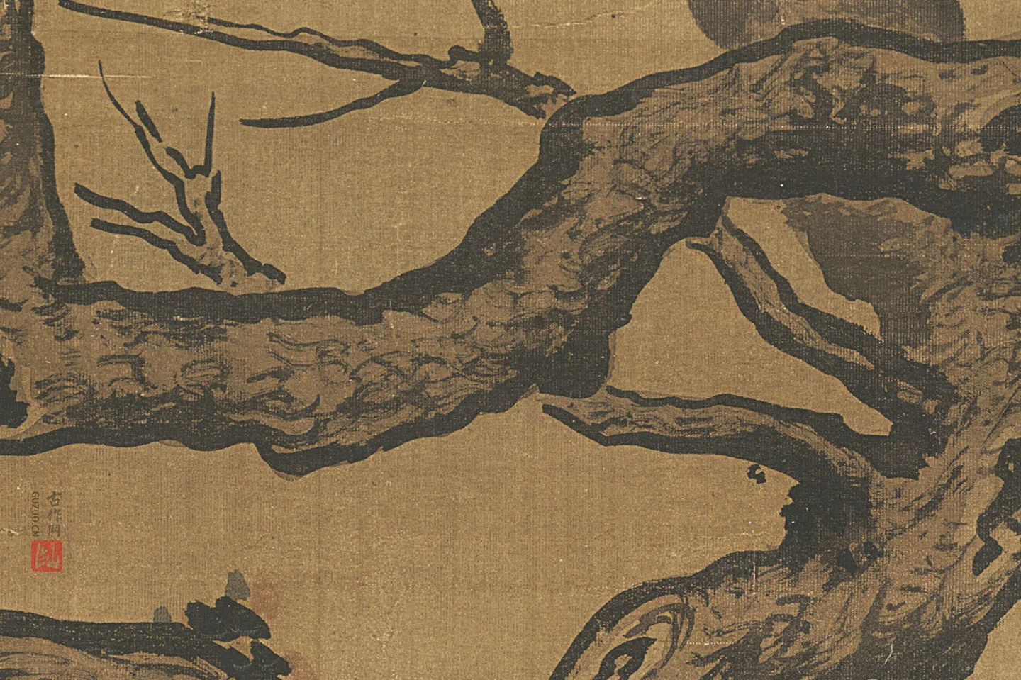 明·吕纪《狮头鹅图》高清大图局部 (9)