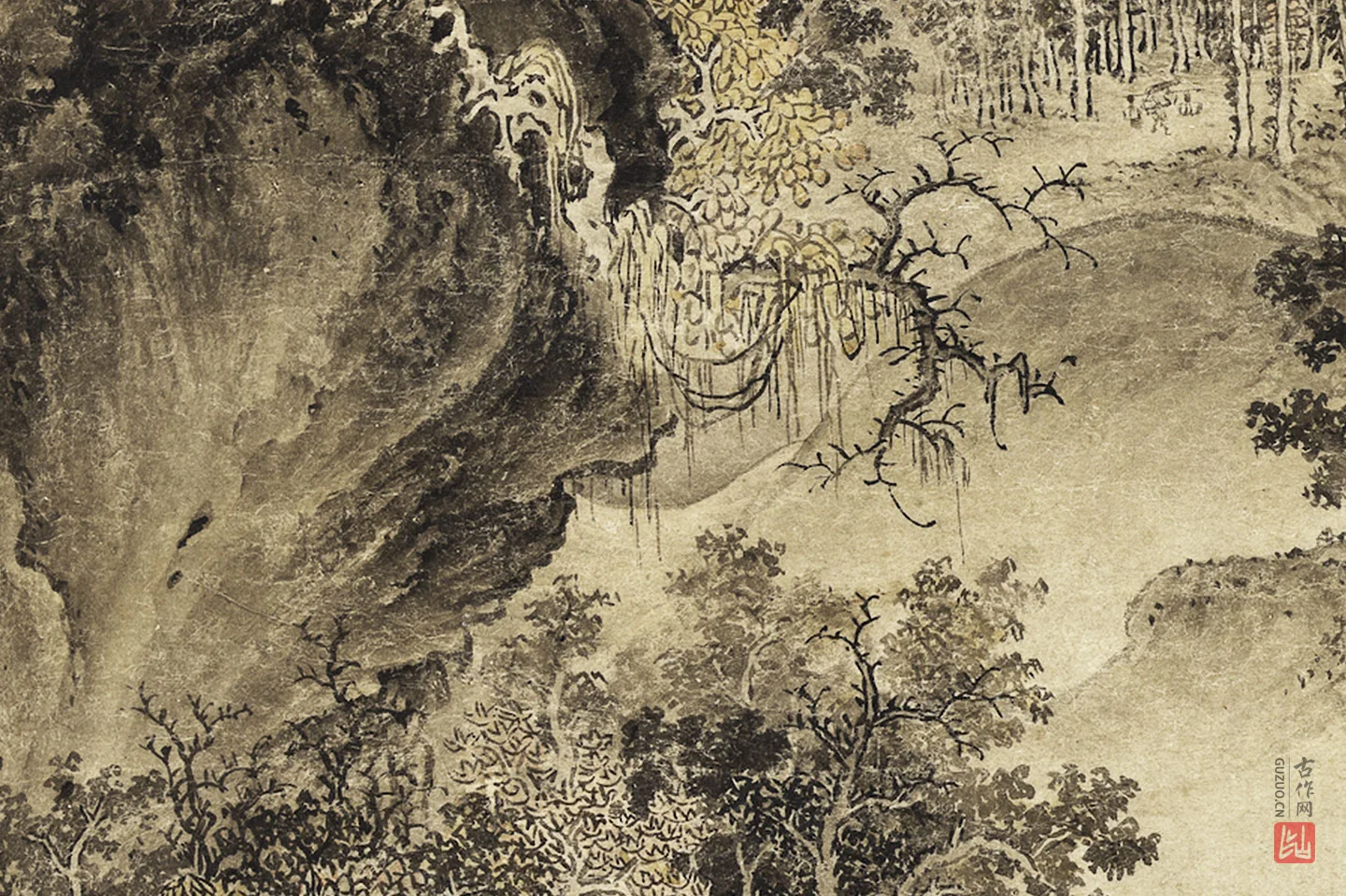 宋徽宗《溪山秋色图》局部 (2)