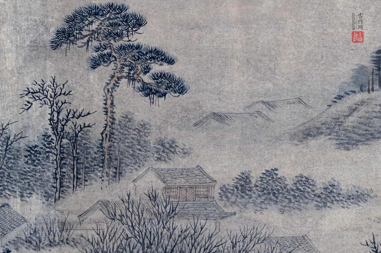 周鲲山水画《高宗御书范成大祭灶词》局部 (9)