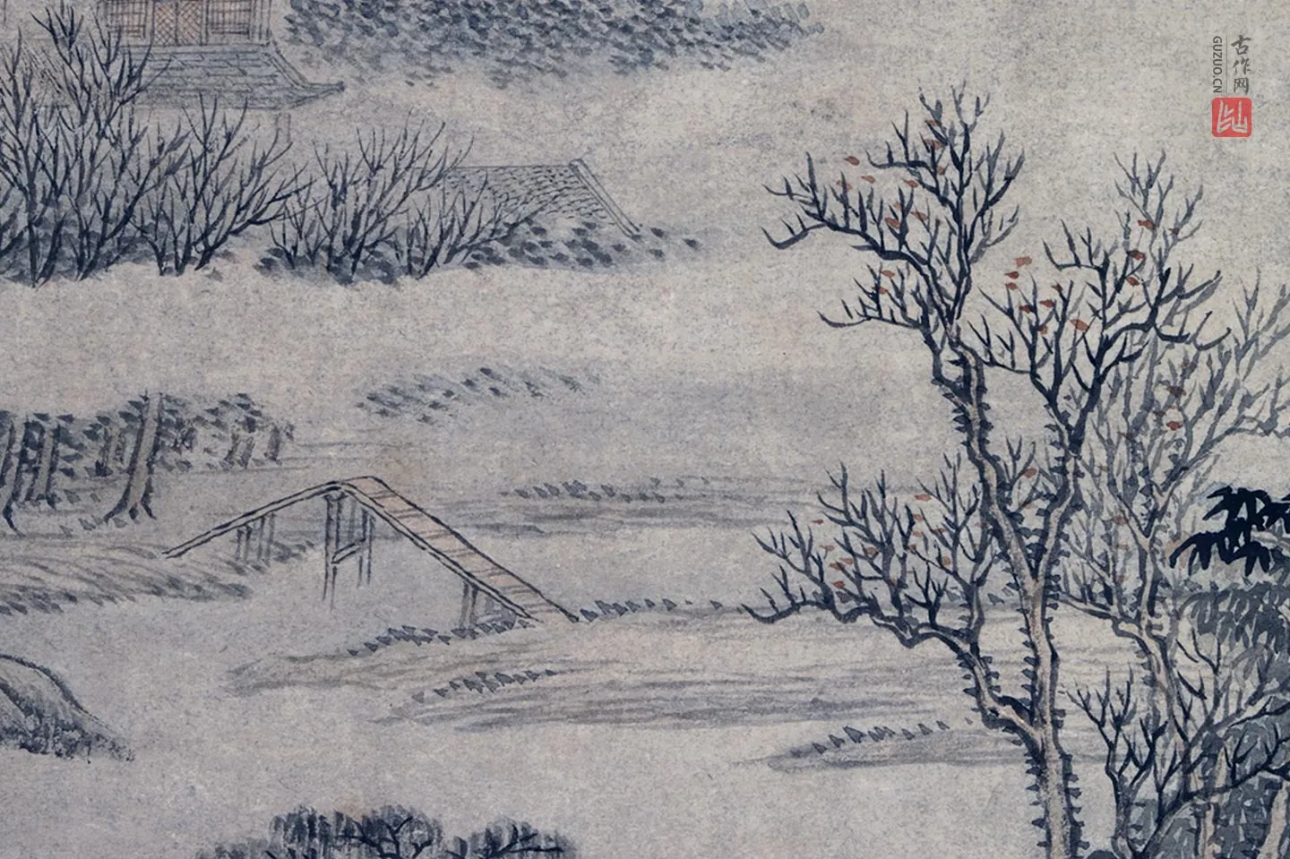 周鲲山水画《高宗御书范成大祭灶词》局部 (6)