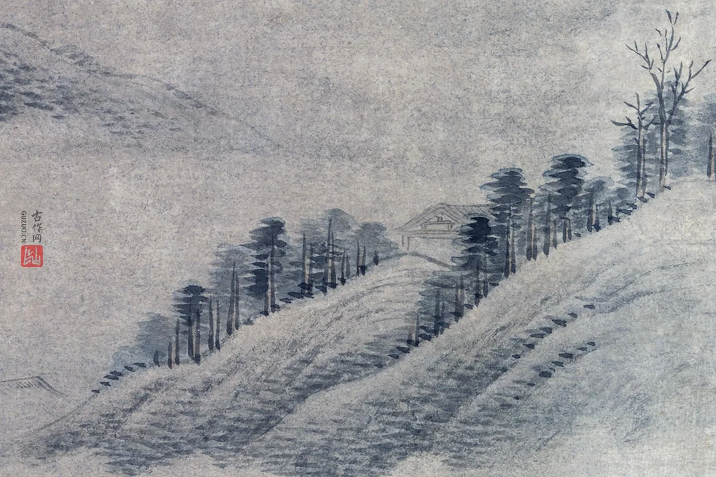 周鲲山水画《高宗御书范成大祭灶词》局部 (7)