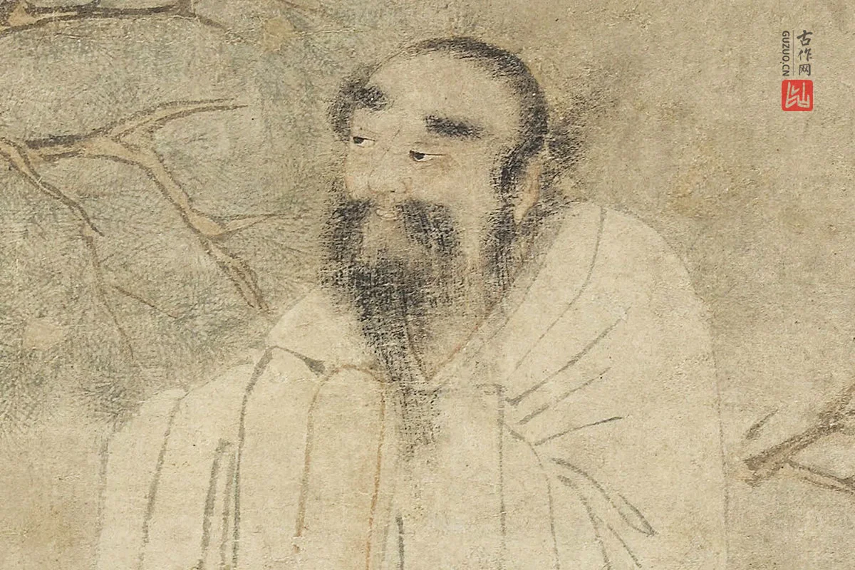 儒佛道人物画《三教图》局部细节 (1)