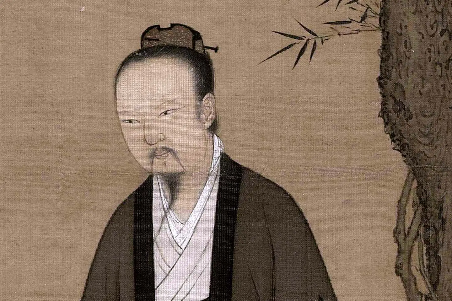 宋徽宗赵佶《听琴图》高清大图局部 (1)