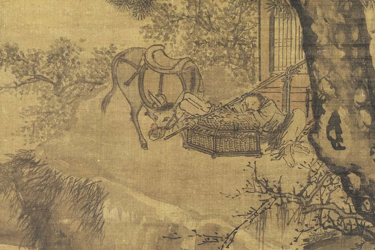 传夏圭《山居留客图》局部 (4)