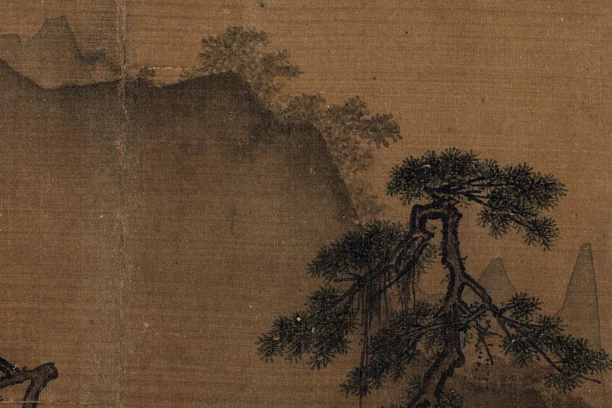 夏圭观瀑图局部 (4)