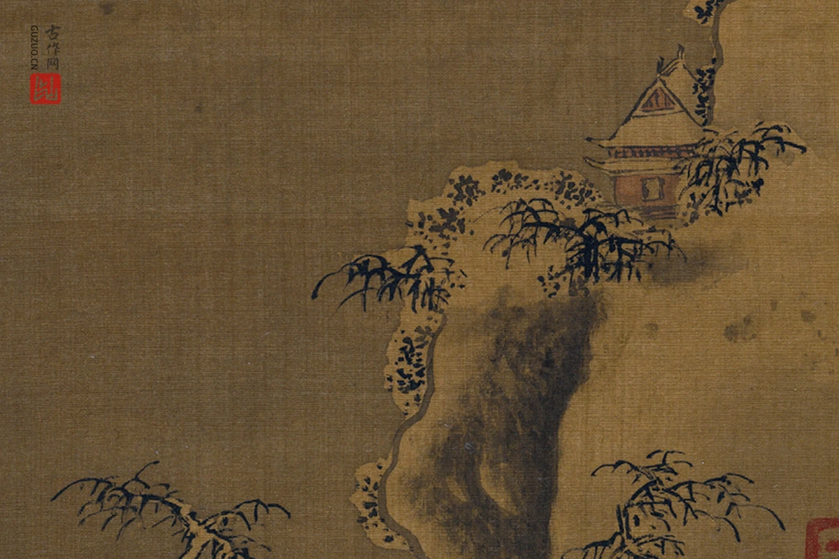 郭熙雪景山水《雪山行旅图》局部 (4)