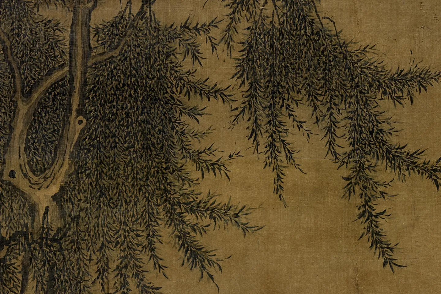 夏圭山水画《归棹图》高清局部 (3)