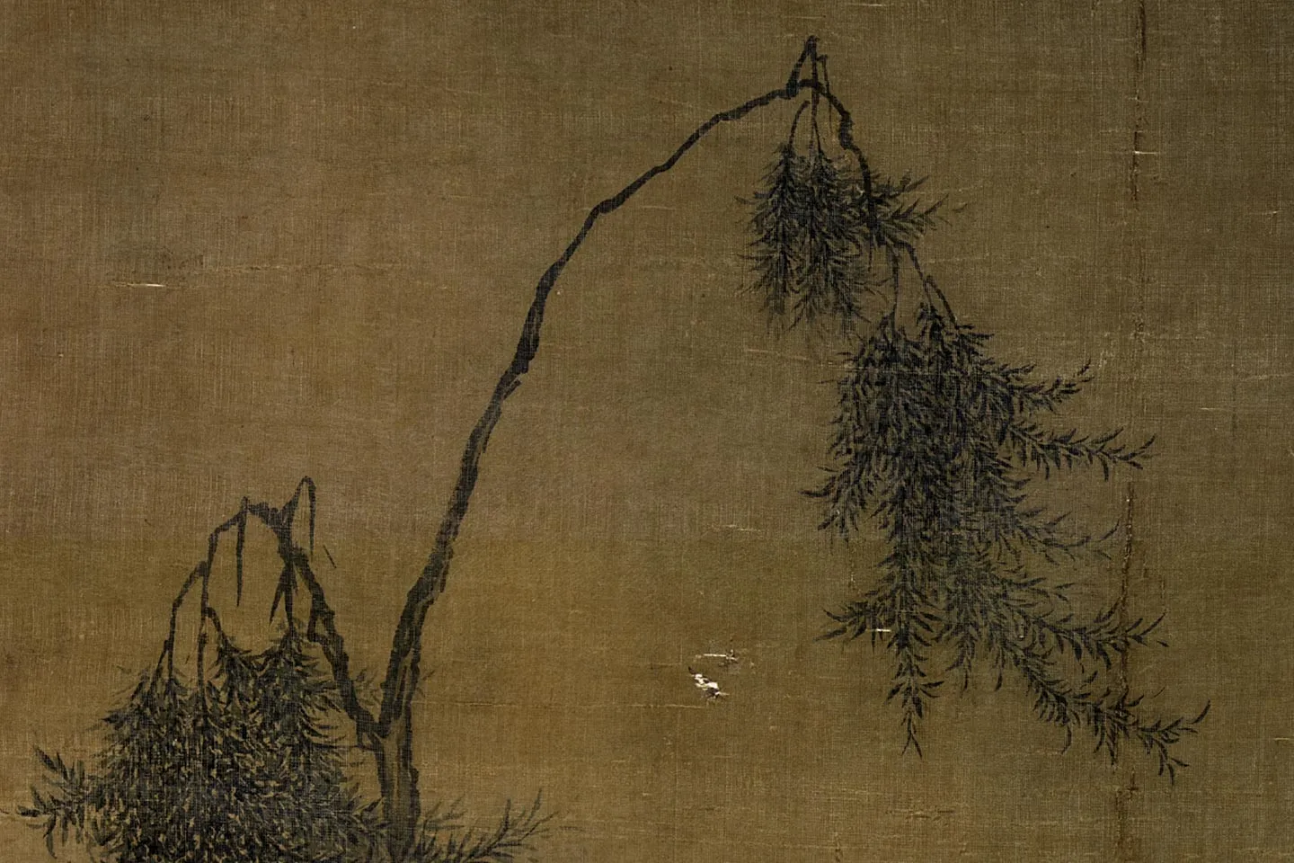 夏圭山水画《归棹图》高清局部 (4)