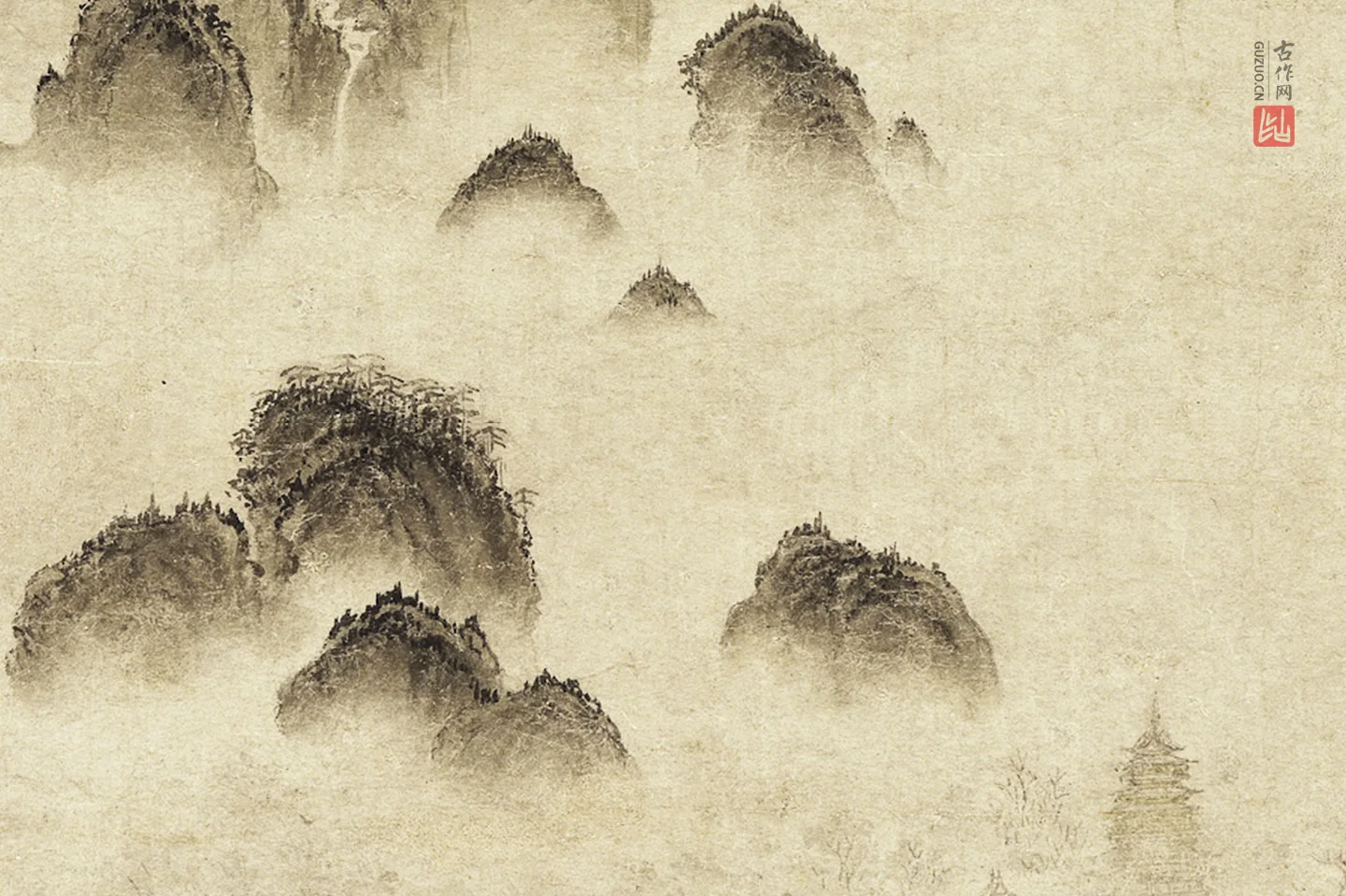 宋徽宗《溪山秋色图》局部 (4)