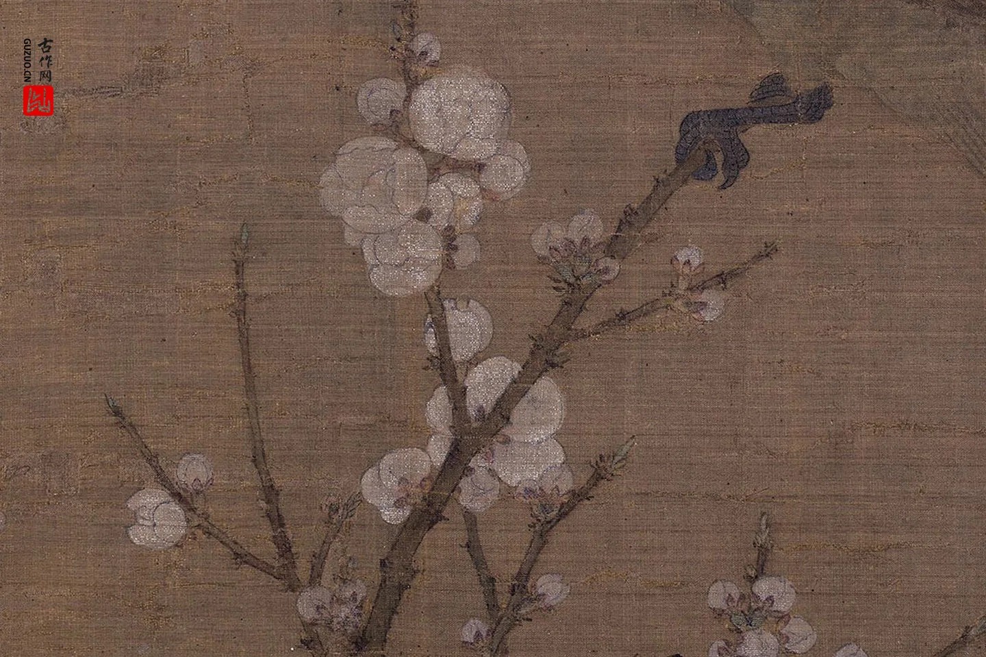 宋徽宗赵佶《五色鹦鹉图》局部 (3)