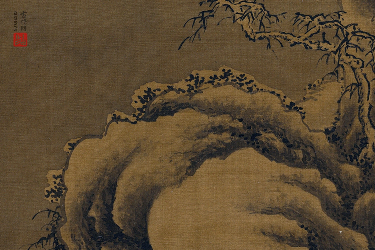 郭熙雪景山水《雪山行旅图》局部 (3)