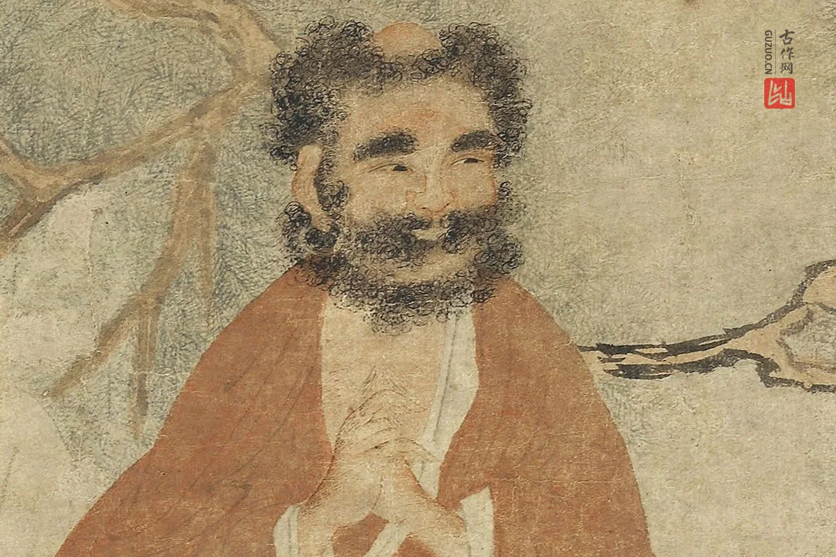 儒佛道人物画《三教图》局部细节 (2)