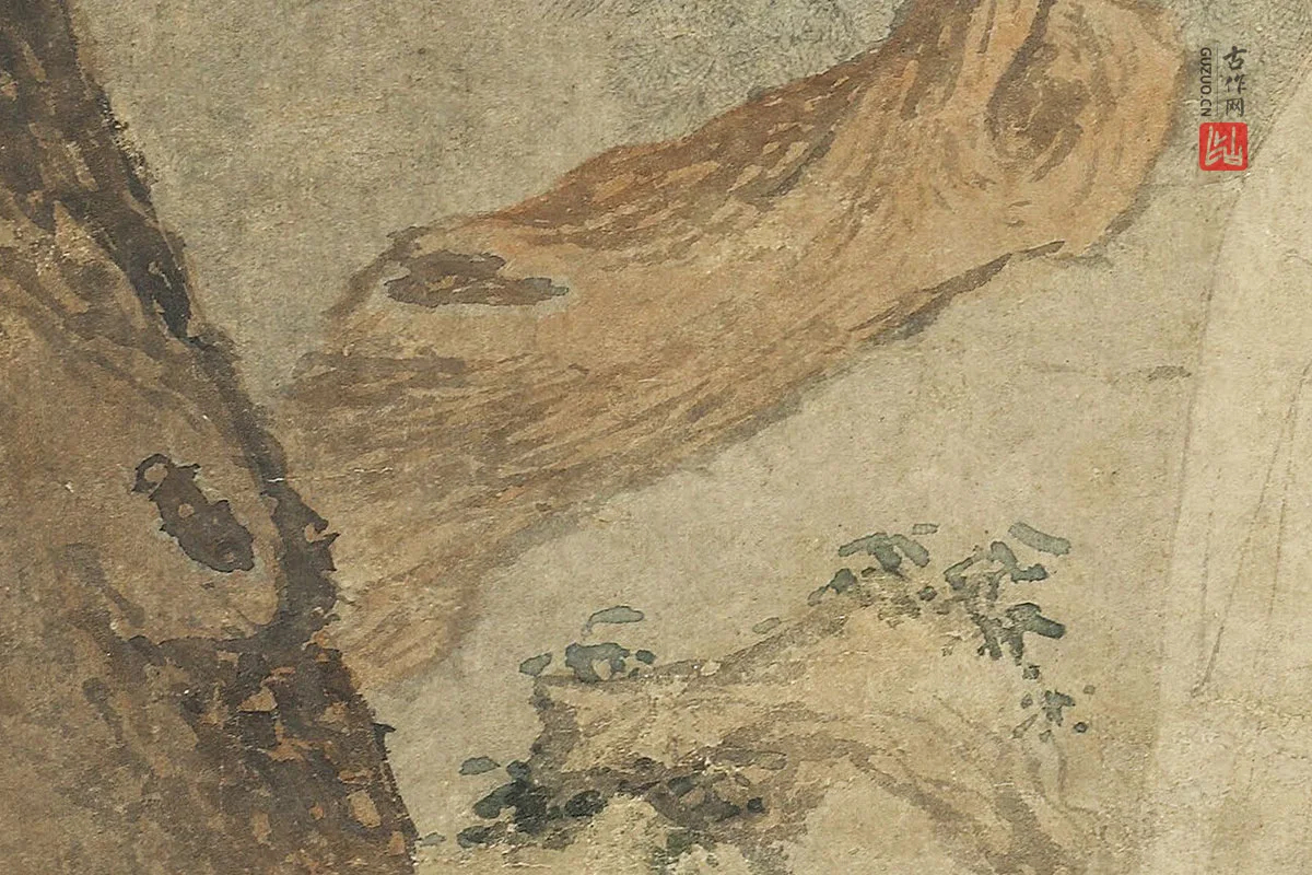 儒佛道人物画《三教图》局部细节 (4)