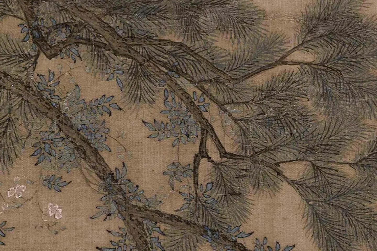 宋徽宗赵佶《听琴图》高清大图局部 (6)