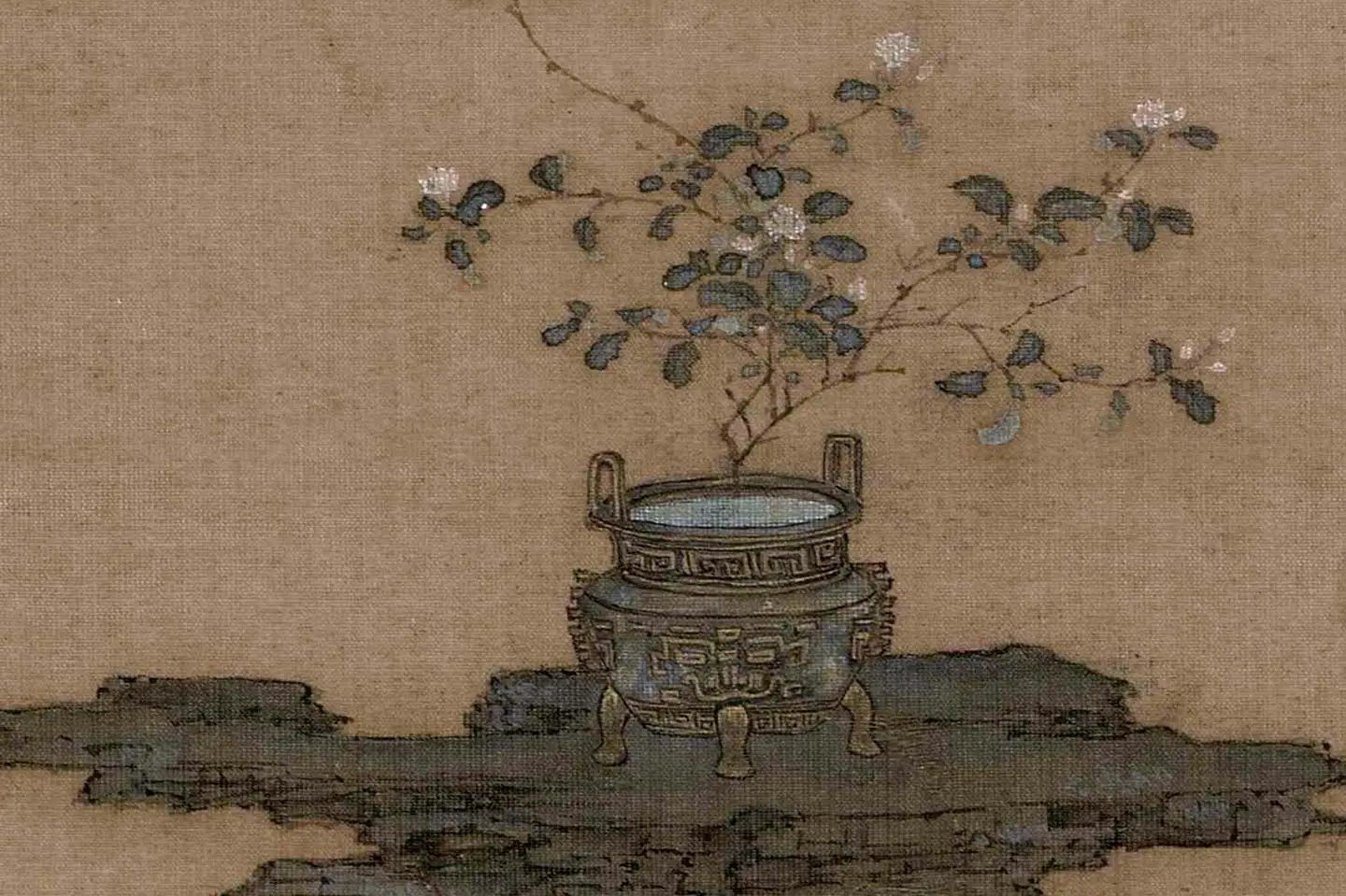 宋徽宗赵佶《听琴图》高清大图局部 (9)