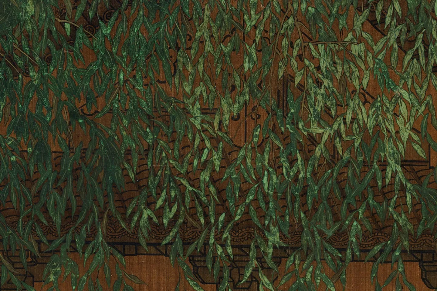 周文矩《荷亭奕钓仕女图》局部 (8)