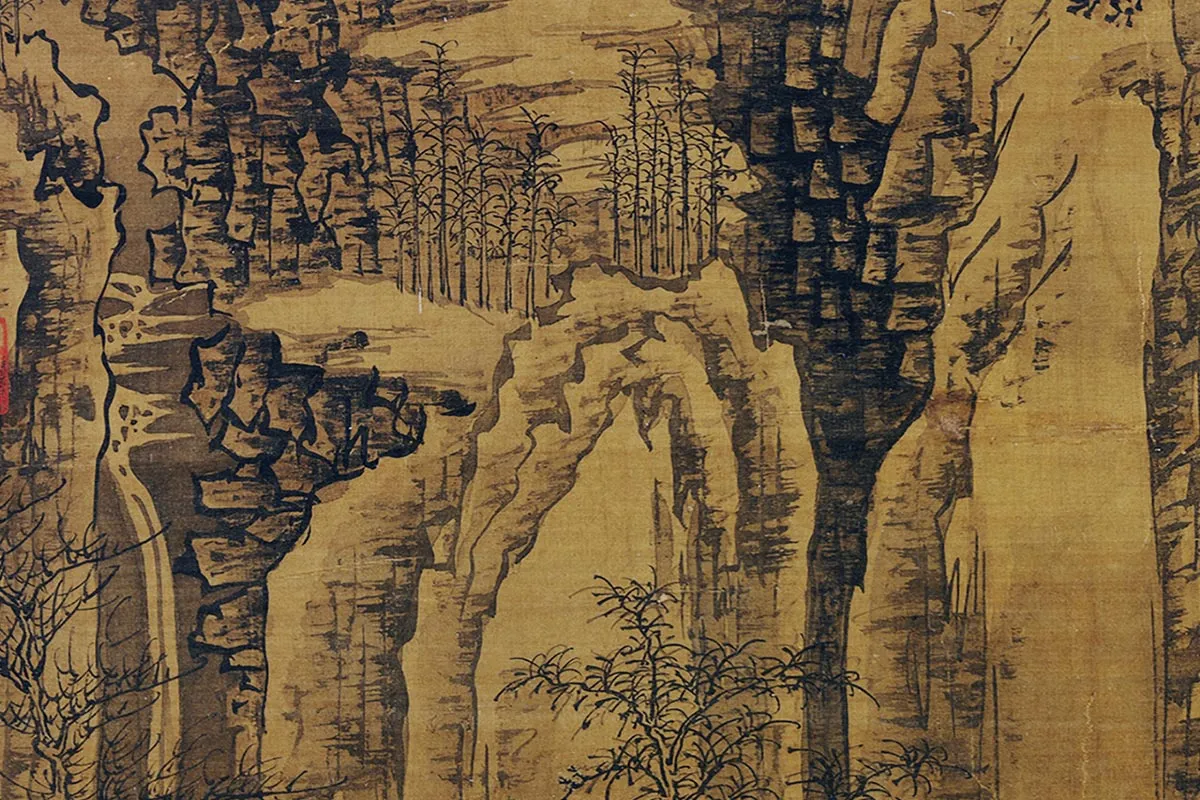 郭熙雪山行旅图局部 (7)