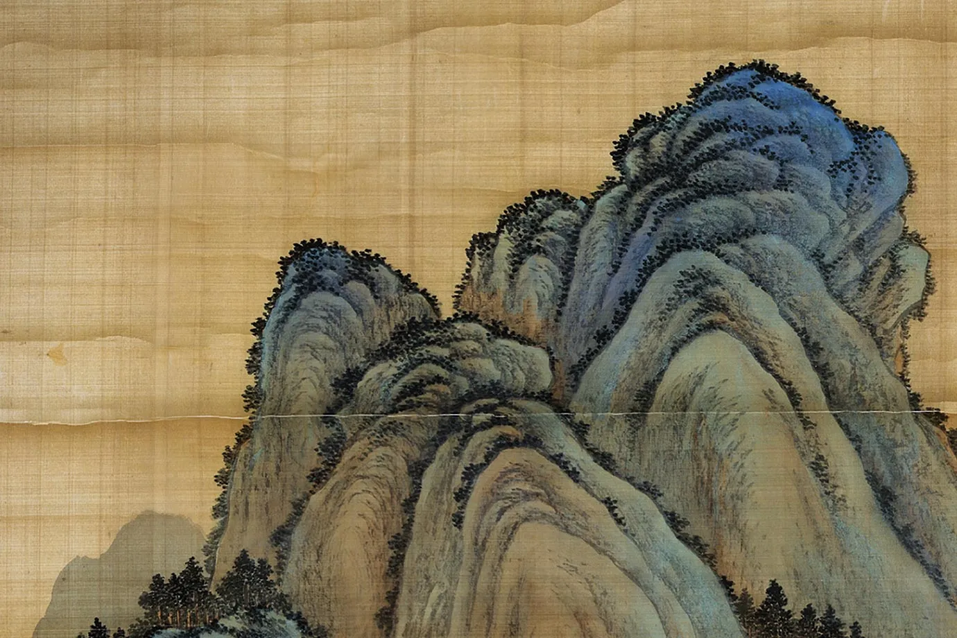 唐岱仿赵孟頫青绿山水《夏山高逸图》局部 (8)