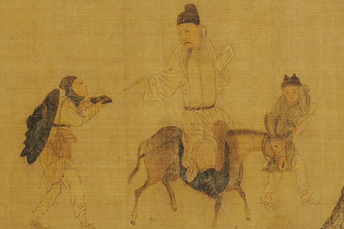 周文矩(款)《七贤过关图》局部 (7)