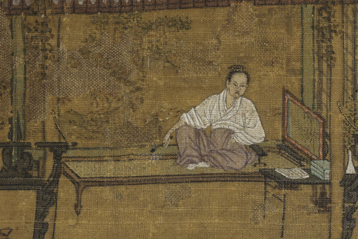 赵伯骕山水人物画《风檐展卷》局部 (3)