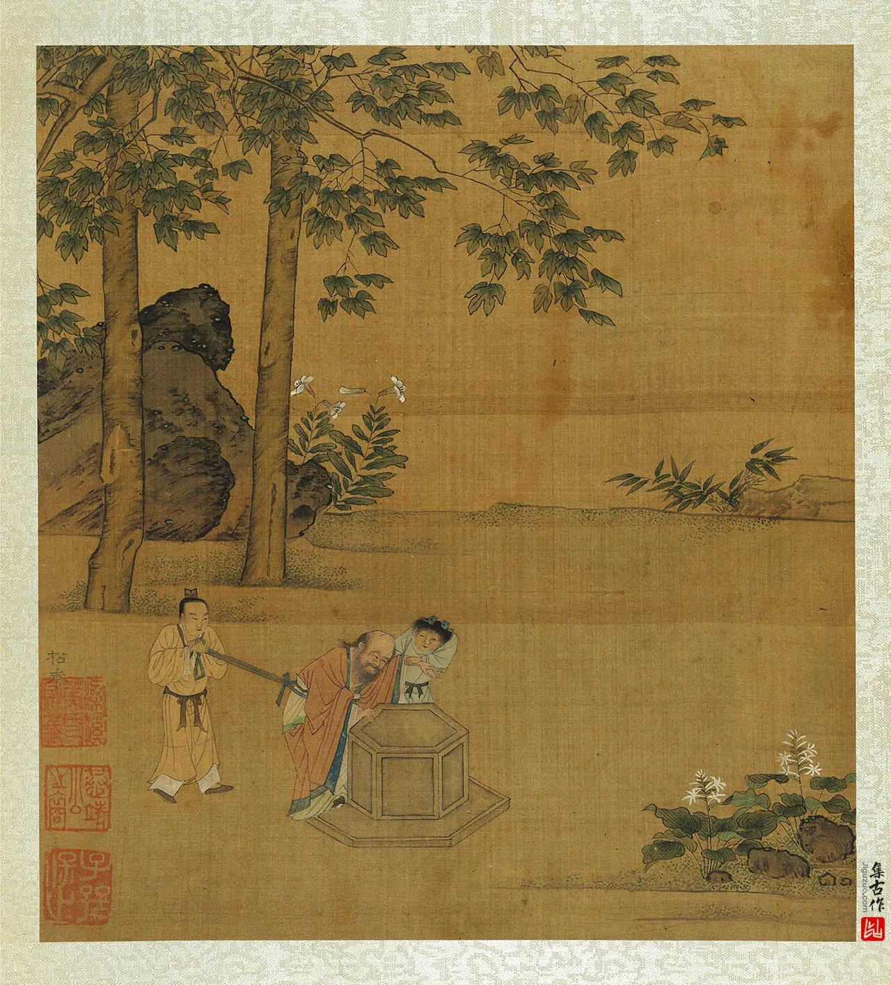 刘松年《彭祖观井图》页