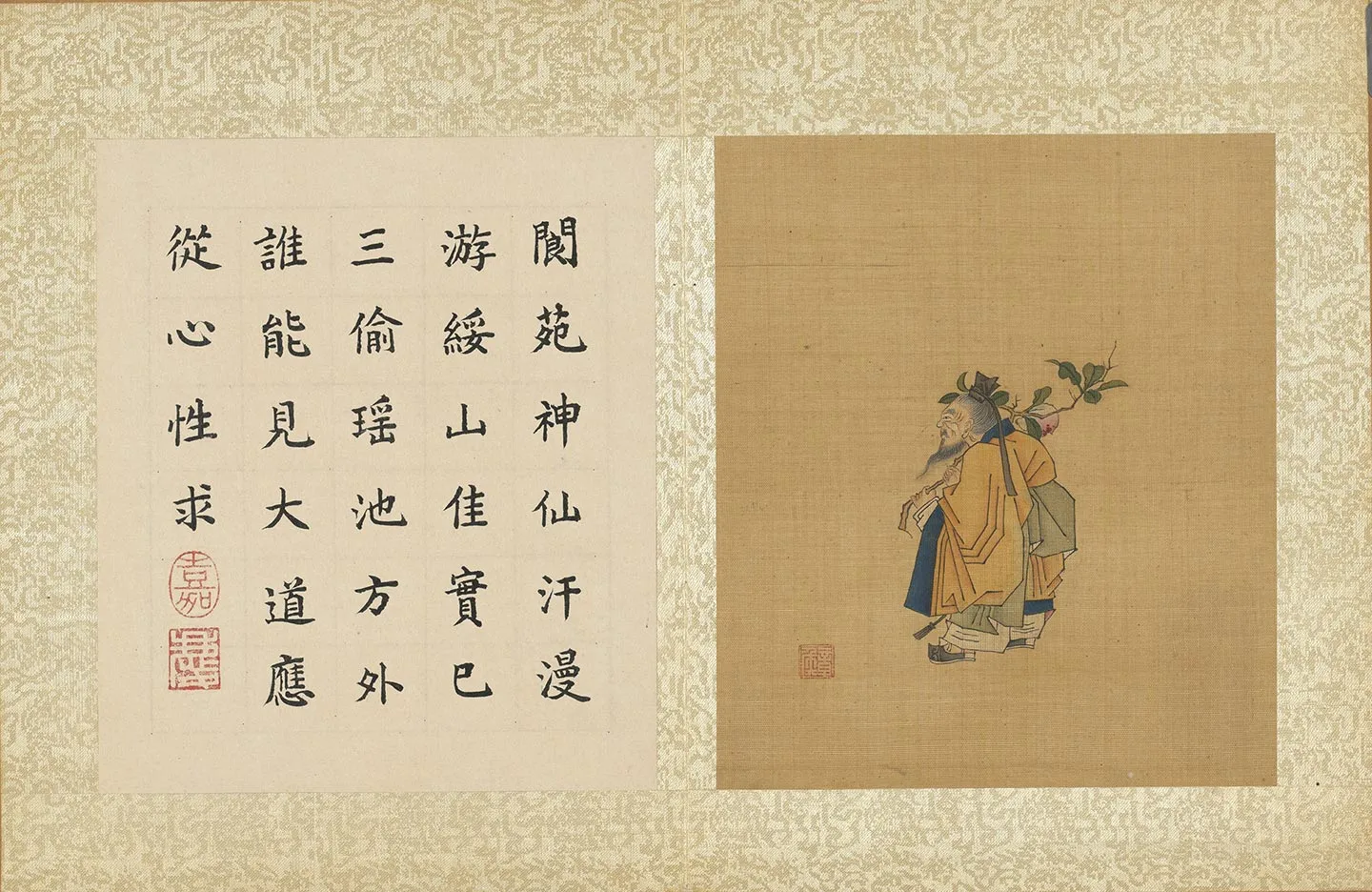 陈洪绶《方朔偷桃图》