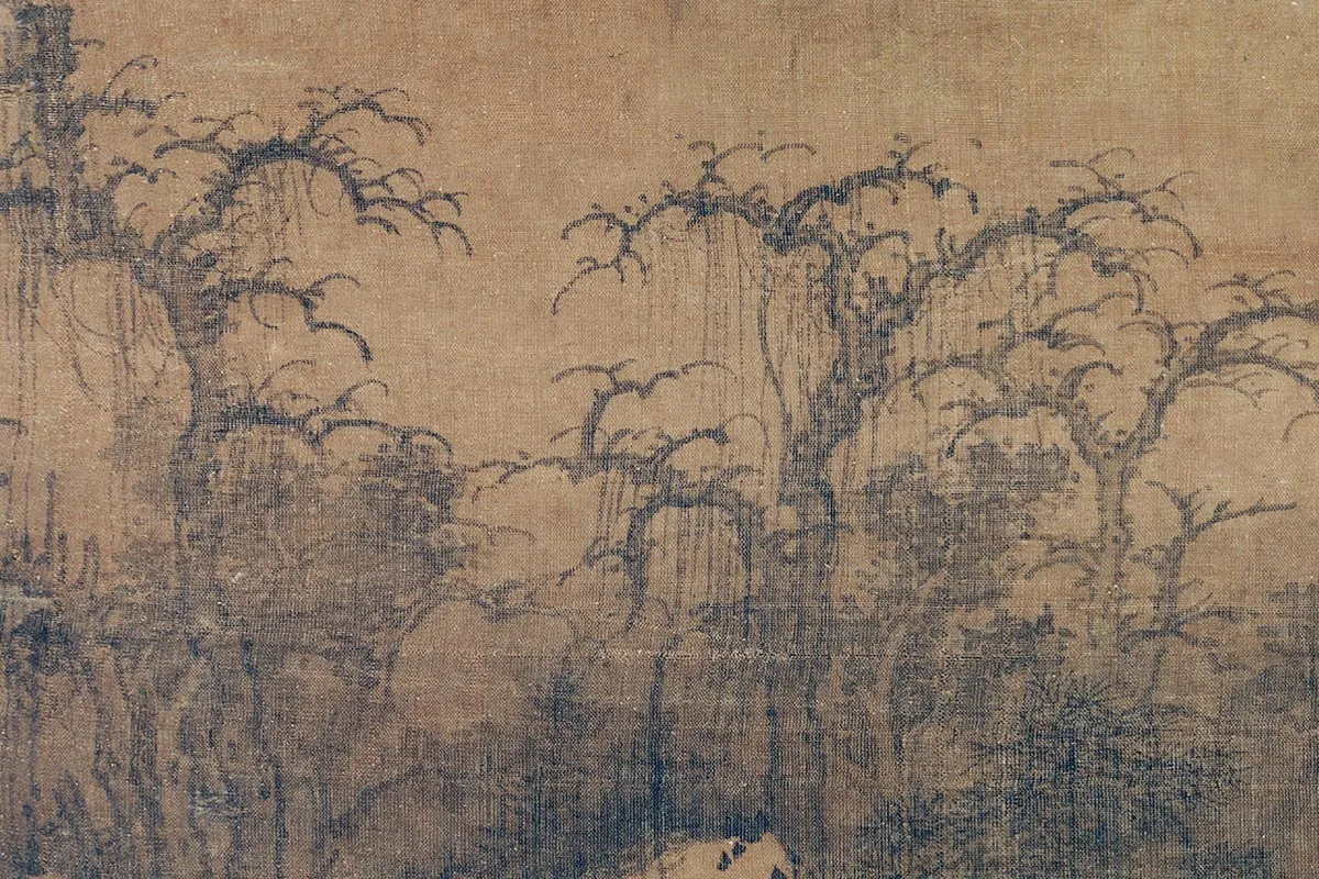 郭熙关山春雪图高清大图局部 (5)