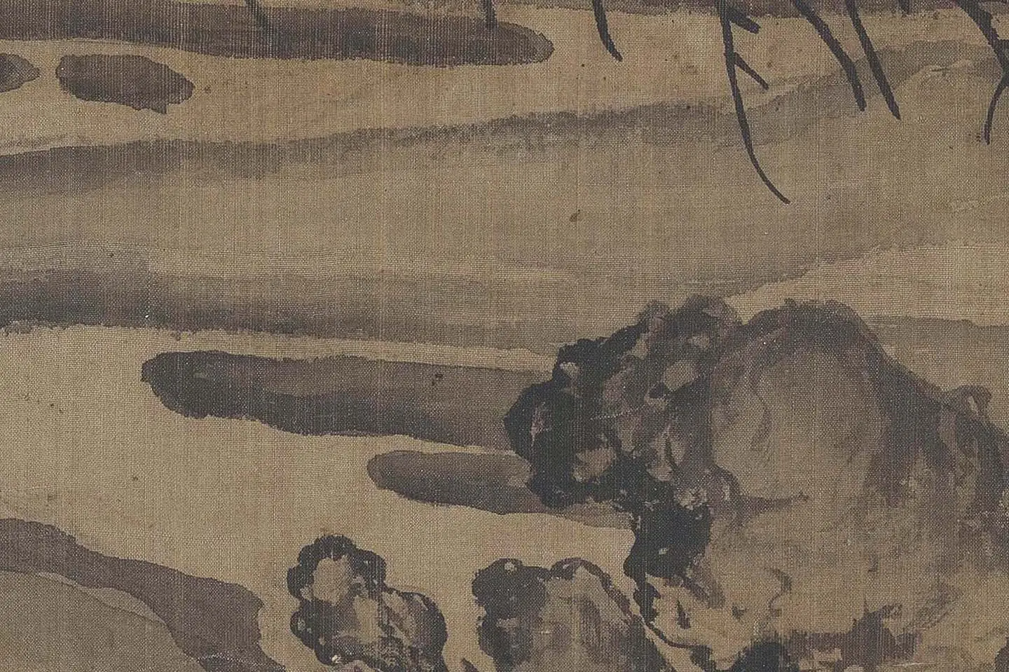 郭熙《窠石平远图》高清大图局部-(9)