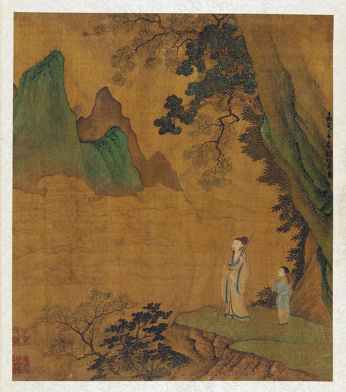 刘松年春景山水人物