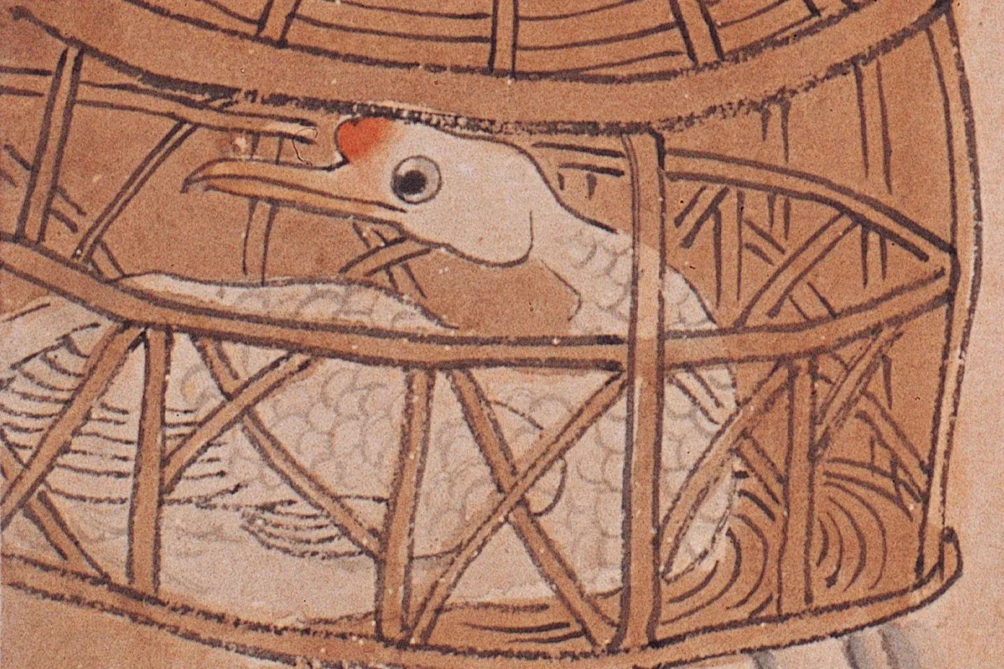 陈洪绶人物画《羲之笼鹅图》高清大图局部 (3)