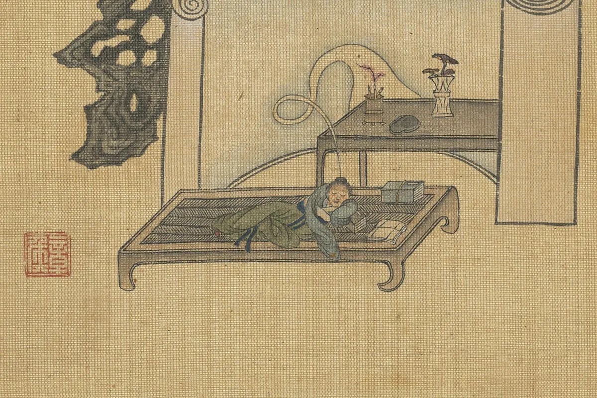 陈洪绶《梦笔生花图》局部 (2)