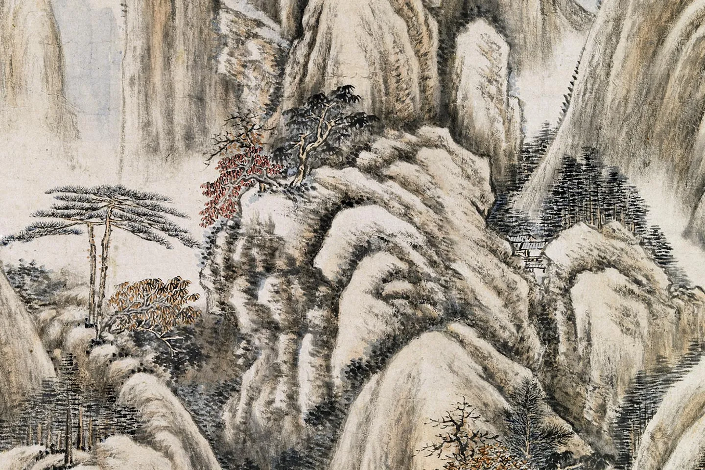 唐岱山水画《归隐图》局部 (4)